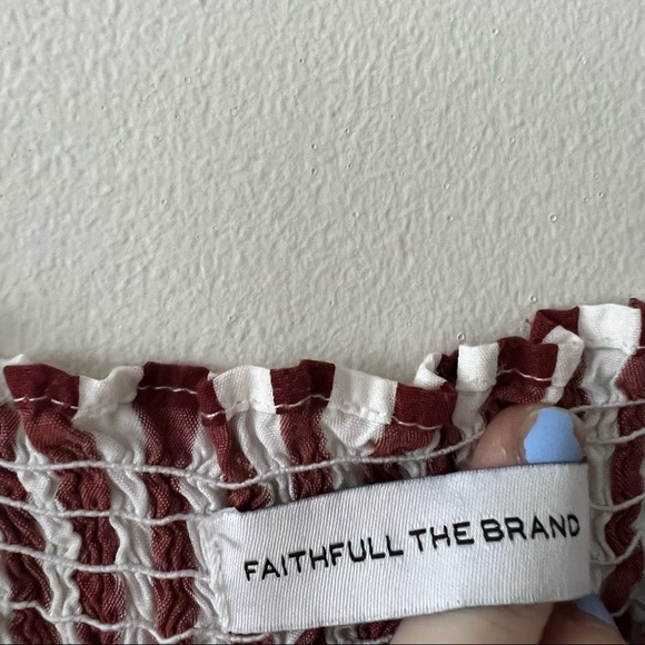 Faithful The Brand Suki Striped Smocked Midi Dress - Picture 5 of 7